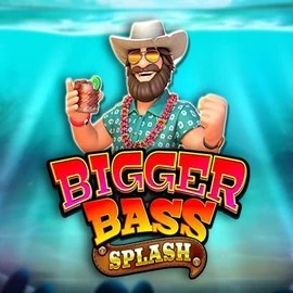 Bigger Bass Splash online game logo by Pragmatic Play on magiuscasino-gr.com