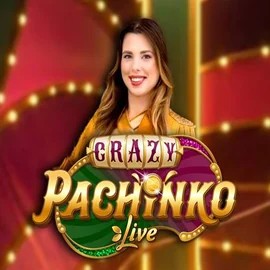 Crazy Pachinko slot logo by Evolution at Magius Casino