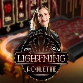 Lightning Roulette slot logo by Evolution at Magius Casino