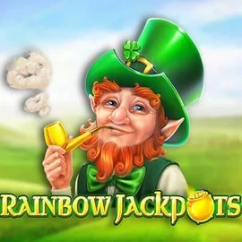 Rainbow Jackpots online game logo by Red Tiger Gaming on magiuscasino-gr.com
