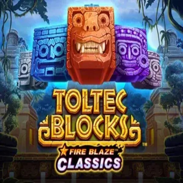 Fire Blaze: Toltec Blocks by Rarestone Gaming, showcased at magiuscasino-gr.com – game logo